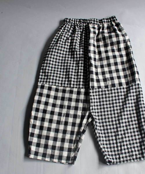 antiqua（アンティカ）の「切替チェック柄サルエルパンツ（その他パンツ・レディース・ブラック系その他・FREE）」の15枚目の写真