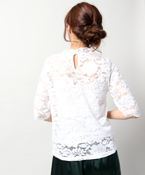 MARBLE WALTS（マーブルワルツ）の「プチハイネックインナーキャミ付き（Tシャツ/カットソー・レディース・マスタード/ブラック/オフホワイト・M/L）」の12枚目の写真