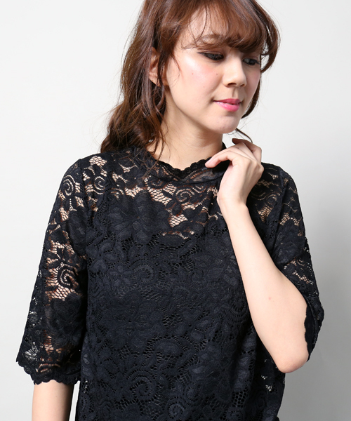 MARBLE WALTS（マーブルワルツ）の「プチハイネックインナーキャミ付き（Tシャツ/カットソー・レディース・マスタード/ブラック/オフホワイト・M/L）」の10枚目の写真