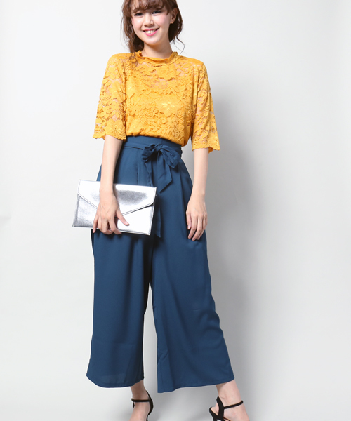 MARBLE WALTS（マーブルワルツ）の「プチハイネックインナーキャミ付き（Tシャツ/カットソー・レディース・マスタード/ブラック/オフホワイト・M/L）」の4枚目の写真