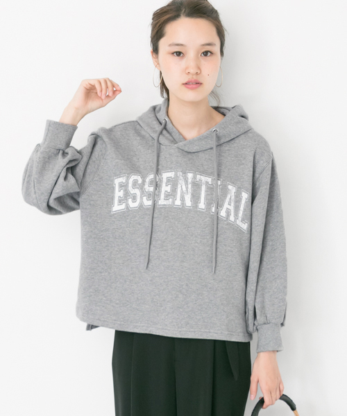 URBAN RESEARCH（アーバンリサーチ）の「ボリュームスリーブロゴスウェット（パーカー・レディース・ネイビー/グレー/オフホワイト・FREE）」の3枚目の写真
