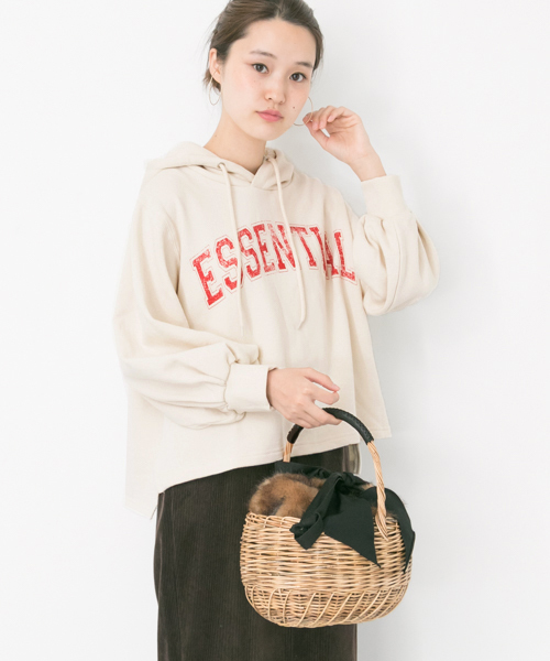 URBAN RESEARCH（アーバンリサーチ）の「ボリュームスリーブロゴスウェット（パーカー・レディース・ネイビー/グレー/オフホワイト・FREE）」の2枚目の写真