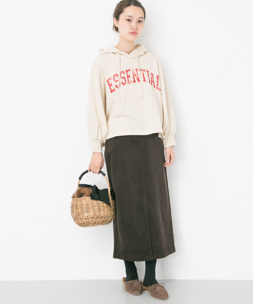 URBAN RESEARCH（アーバンリサーチ）の「ボリュームスリーブロゴスウェット（パーカー・レディース・ネイビー/グレー/オフホワイト・FREE）」の4枚目の写真