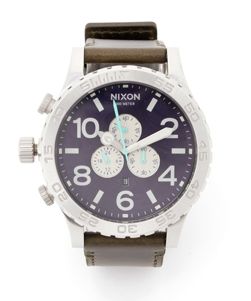 NIXON(ニクソン)の「THE 51-30 CHRONO LEATHER(アナログ腕時計・メンズ・パイソン/ブラウン系その他/その他1/その他2/ブラック/ネイビー/ブルー系その他/パープル・FREE)」の10枚目の写真