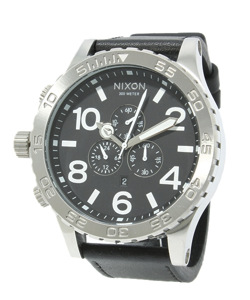 NIXON(ニクソン)の「THE 51-30 CHRONO LEATHER(アナログ腕時計・メンズ・パイソン/ブラウン系その他/その他1/その他2/ブラック/ネイビー/ブルー系その他/パープル・FREE)」の2枚目の写真