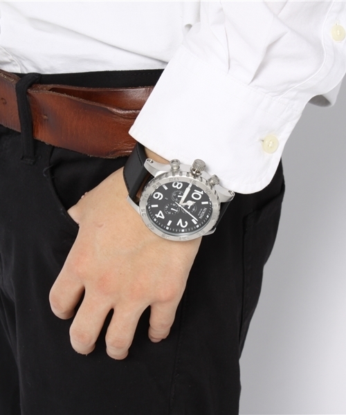 NIXON(ニクソン)の「THE 51-30 CHRONO LEATHER(アナログ腕時計・メンズ・パイソン/ブラウン系その他/その他1/その他2/ブラック/ネイビー/ブルー系その他/パープル・FREE)」の16枚目の写真