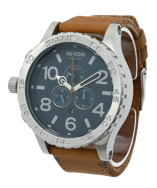 NIXON(ニクソン)の「THE 51-30 CHRONO LEATHER(アナログ腕時計・メンズ・パイソン/ブラウン系その他/その他1/その他2/ブラック/ネイビー/ブルー系その他/パープル・FREE)」の9枚目の写真