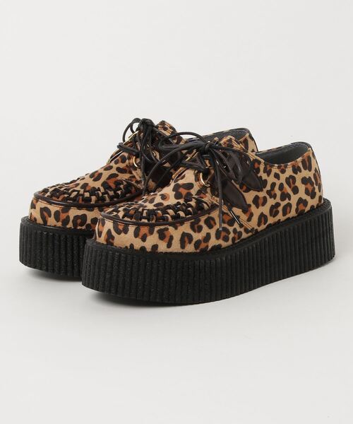 YOSUKE（ヨースケ）の「「YOSUKE/ヨースケ」厚底レースアップラバソスニーカー（スニーカー・レディース・クリアブラック/アニマル/ブラック/レッド/ネイビー/ブラック系その他/ブラック系その他2/ブラック×ホワイト/ベージュ系その他/ゴールド系その他/ホワイト×ブラック/ブラック系その他3/ピンク系その他/ガンメタ・23/24/22.5/23.5/25/24.5）」の13枚目の写真