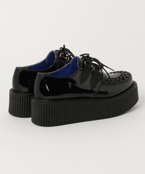 YOSUKE（ヨースケ）の「「YOSUKE/ヨースケ」厚底レースアップラバソスニーカー（スニーカー・レディース・クリアブラック/アニマル/ブラック/レッド/ネイビー/ブラック系その他/ブラック系その他2/ブラック×ホワイト/ベージュ系その他/ゴールド系その他/ホワイト×ブラック/ブラック系その他3/ピンク系その他/ガンメタ・23/24/22.5/23.5/25/24.5）」の15枚目の写真