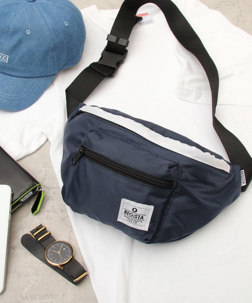 REGiSTA（レジスタ）の「【REGiSTA/レジスタ】PVC ウエストポーチ / ウエストバッグ（ボディバッグ/ウエストポーチ・メンズ・ブラック/ネイビー/イエロー系その他/グレー/レッド・FREE）」の5枚目の写真