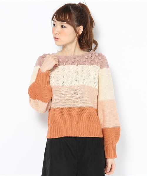 Kastane（カスタネ）の「切替えKnitPO（ニット/セーター・レディース・ブルー系その他/オフホワイト/ベビーピンク/ホワイト系その他・FREE）」の5枚目の写真