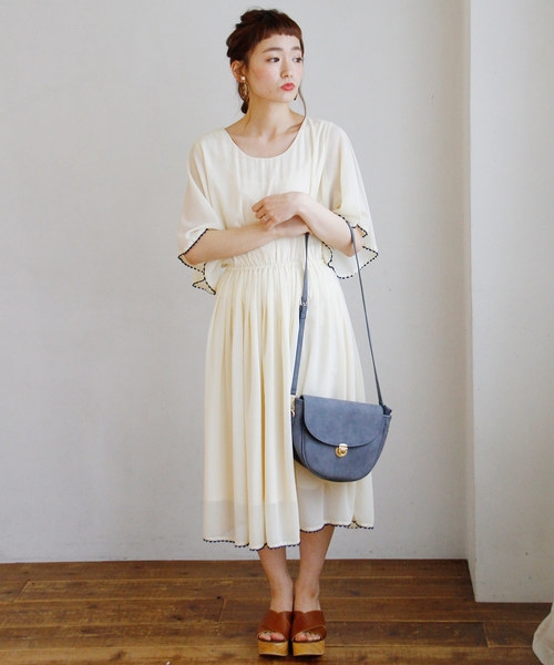 Crisp クリスプ の フレアシフォンワンピース ワンピース Wear Crisp クリスプ の フレアシフォンワンピース ワンピース Wear
