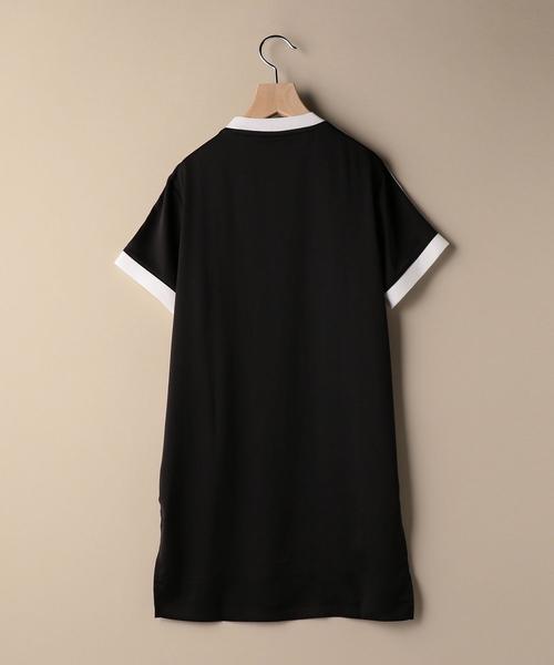 adidas/アディダス Vネック 半袖ロングドレス ブラック adidas/アディダス V-NECK DRESS Vネックドレス（ドレス