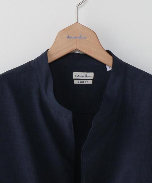 Steven Alan（スティーブンアラン）の「＜Steven Alan＞ HI/TWST SMOCK SHIRT/スモックシャツ（シャツ/ブラウス・メンズ・ベージュ/ネイビー・MEDIUM/SMALL/LARGE/X-LARGE）」の10枚目の写真