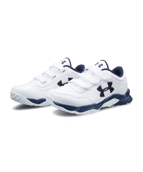 UNDER ARMOUR(アンダーアーマー)の「アンダーアーマー ボーイズベースボールトレーニングシューズ / アルティメイトトレーナーVワイドJR(スニーカー・キッズ・ホワイト×ホワイト/ホワイト×ネイビー/ホワイト×レッド・20/20.5/21/21.5/22/22.5/23/23.5/24.0)」の9枚目の写真