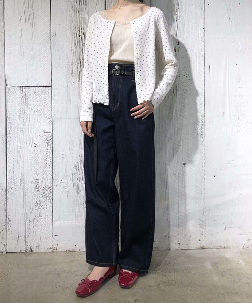 one after another NICE CLAUP(ワンアフターアナザーナイスクラップ)の「サーマルプリントカーディガン(カーディガン/ボレロ・レディース・オフホワイト/ブラック/ホワイト系その他/グレー系その他・FREE)」の17枚目の写真