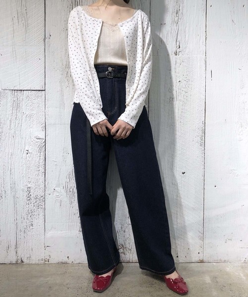 one after another NICE CLAUP(ワンアフターアナザーナイスクラップ)の「サーマルプリントカーディガン(カーディガン/ボレロ・レディース・オフホワイト/ブラック/ホワイト系その他/グレー系その他・FREE)」の18枚目の写真