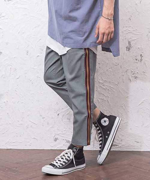 MinoriTY（マイノリティ）の「メンズサイドレトロラインＴＲアンクルパンツ（その他パンツ・メンズ・ブラック/ベージュ/ネイビー/チャコール・M/L）」の3枚目の写真