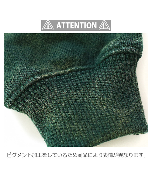 devirock（デビロック）の「ピグメント加工スウェット長袖トレーナー（スウェット・キッズ・ブラック/ダークグリーン/ブラウン/ブルー系その他/パープル系その他・110cm/100cm/120cm/130cm/140cm/150cm/160cm）」の16枚目の写真