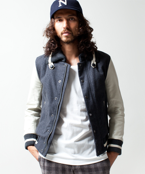 NANO universe(ナノユニバース)の「NU DONKEYスタジャン(スタジャン・メンズ・ブラック/グレー/ベージュ/ネイビー・SMALL/MEDIUM/LARGE/X-LARGE)」の9枚目の写真