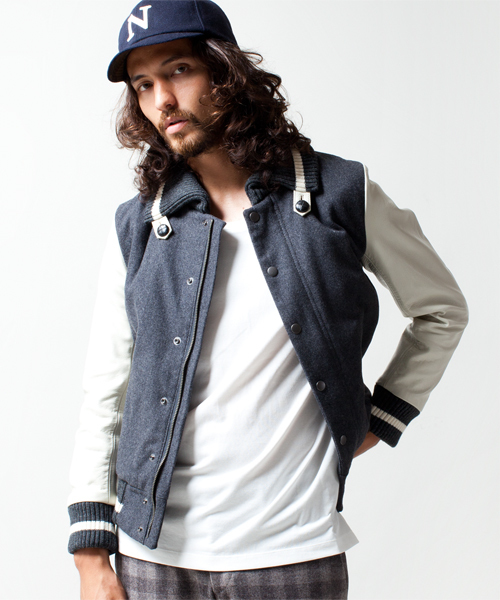 NANO universe(ナノユニバース)の「NU DONKEYスタジャン(スタジャン・メンズ・ブラック/グレー/ベージュ/ネイビー・SMALL/MEDIUM/LARGE/X-LARGE)」の5枚目の写真