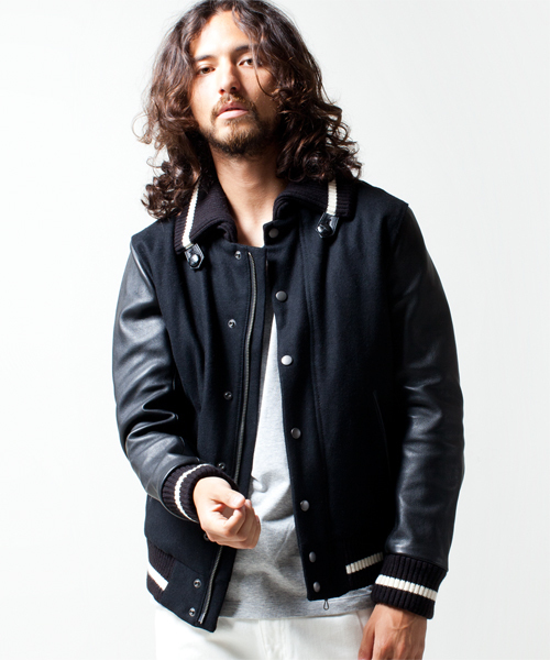 NANO universe(ナノユニバース)の「NU DONKEYスタジャン(スタジャン・メンズ・ブラック/グレー/ベージュ/ネイビー・SMALL/MEDIUM/LARGE/X-LARGE)」の3枚目の写真