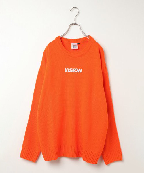 VISION STREET WEAR（ヴィジョンストリートウェア）の「WEB限定 VISION ワンポイント刺繍ニット（ニット/セーター・メンズ・ブラック/オフホワイト/ターコイズブルー/その他21・M/L）」の4枚目の写真
