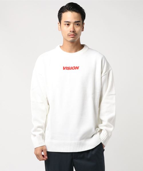 VISION STREET WEAR（ヴィジョンストリートウェア）の「WEB限定 VISION ワンポイント刺繍ニット（ニット/セーター・メンズ・ブラック/オフホワイト/ターコイズブルー/その他21・M/L）」の7枚目の写真