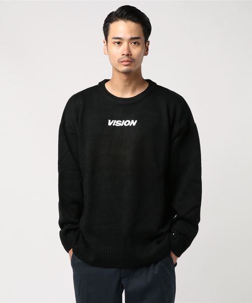 VISION STREET WEAR（ヴィジョンストリートウェア）の「WEB限定 VISION ワンポイント刺繍ニット（ニット/セーター・メンズ・ブラック/オフホワイト/ターコイズブルー/その他21・M/L）」の8枚目の写真