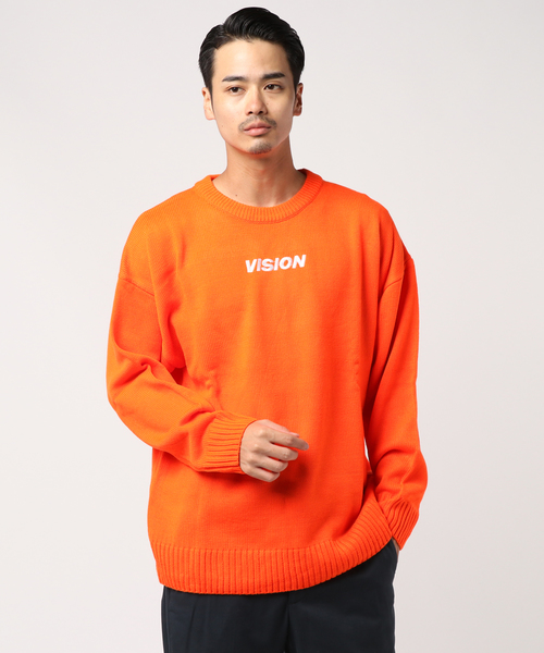 VISION STREET WEAR（ヴィジョンストリートウェア）の「WEB限定 VISION ワンポイント刺繍ニット（ニット/セーター・メンズ・ブラック/オフホワイト/ターコイズブルー/その他21・M/L）」の10枚目の写真