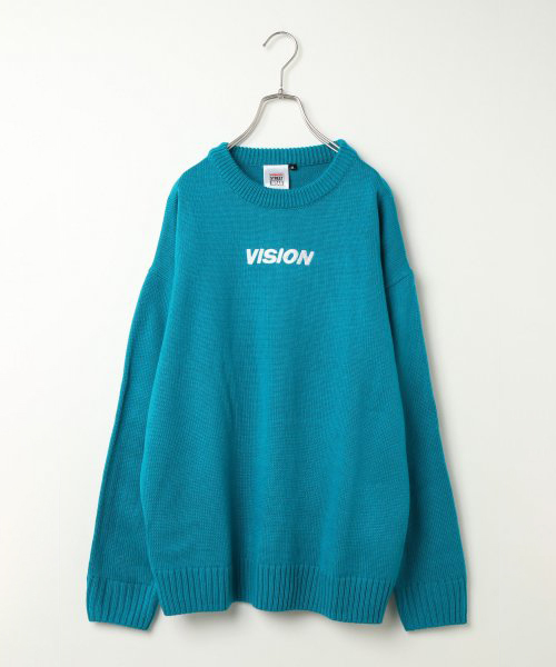 VISION STREET WEAR（ヴィジョンストリートウェア）の「WEB限定 VISION ワンポイント刺繍ニット（ニット/セーター・メンズ・ブラック/オフホワイト/ターコイズブルー/その他21・M/L）」の11枚目の写真