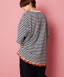 rehacer : Flower Wide Silket Border CS Made in Japan / フラワー ワイド シルケット ボーダー カットソー メイドインジャパン