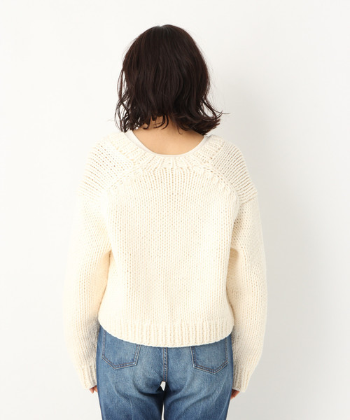 A part by(アパートバイ)の「HANDショートカーディガン 825791(カーディガン/ボレロ・レディース・グレー/オフホワイト/ライトベージュ・FREE)」の7枚目の写真