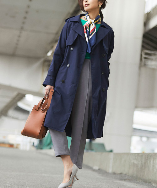 &. NOSTALGIA（アンドドットノスタルジア）の「バックプリーツトレンチコート（トレンチコート・レディース・ベージュ/ネイビー/カーキ・FREE）」の11枚目の写真