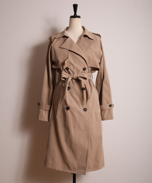 &. NOSTALGIA（アンドドットノスタルジア）の「バックプリーツトレンチコート（トレンチコート・レディース・ベージュ/ネイビー/カーキ・FREE）」の13枚目の写真