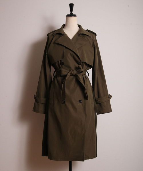 &. NOSTALGIA（アンドドットノスタルジア）の「バックプリーツトレンチコート（トレンチコート・レディース・ベージュ/ネイビー/カーキ・FREE）」の14枚目の写真