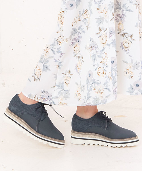 KOBE LETTUCE（コウベレタス）の「ジュートプラットフォームオックスフォードシューズ（その他シューズ・レディース・ホワイト/シルバー/ブラック系その他/ブルー系その他・LL/S/M/L）」の3枚目の写真