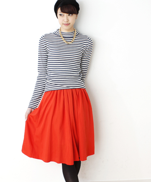 WEGO(ウィゴー)の「WEGO/膝丈フレアスカート(スカート・レディース・ブラック/グリーン系その他/ブルー/レッド・FREE)」の21枚目の写真