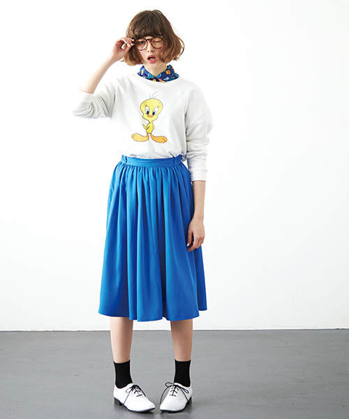 WEGO(ウィゴー)の「WEGO/膝丈フレアスカート(スカート・レディース・ブラック/グリーン系その他/ブルー/レッド・FREE)」の16枚目の写真