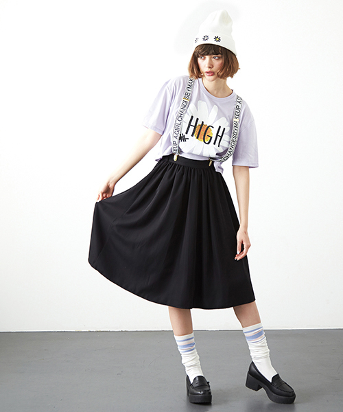 WEGO(ウィゴー)の「WEGO/膝丈フレアスカート(スカート・レディース・ブラック/グリーン系その他/ブルー/レッド・FREE)」の17枚目の写真