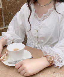 PairPair | レース付きボリュームギャザーブラウス(シャツ/ブラウス)