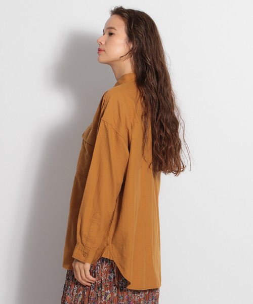 niko and...（ニコアンド）の「綿麻CPO薄羽織りシャツ（シャツ/ブラウス・レディース・レッド/アイボリー/カーキ/キャメル・MEDIUM/LARGE）」の10枚目の写真