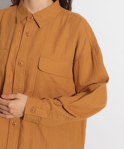 niko and...（ニコアンド）の「綿麻CPO薄羽織りシャツ（シャツ/ブラウス・レディース・レッド/アイボリー/カーキ/キャメル・MEDIUM/LARGE）」の15枚目の写真