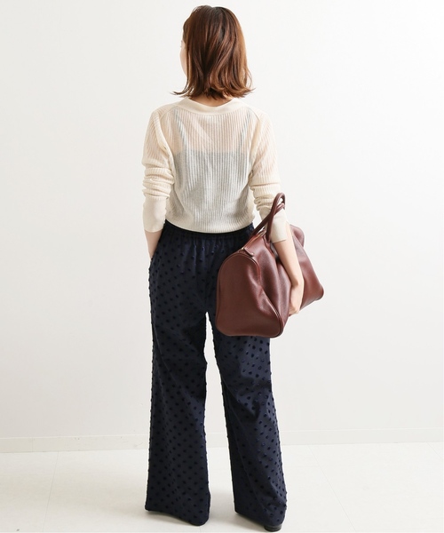 セール】IENA LA BOUCLE Galaxy リブVネックカーディガン  