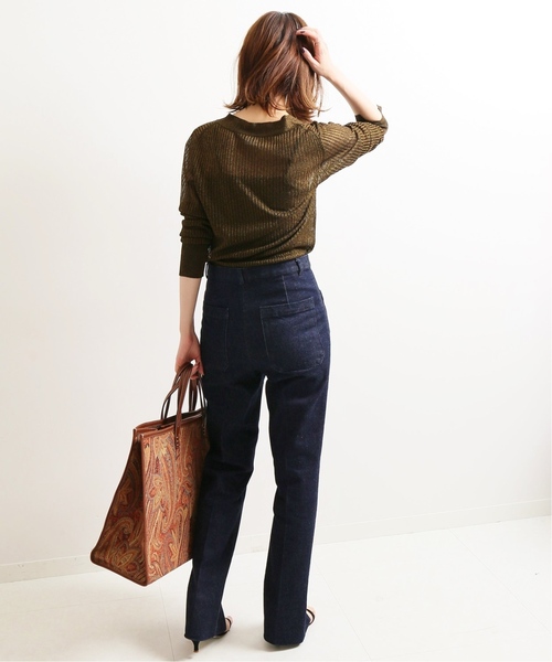 IENA LA BOUCLE(イエナラブークル)の「IENA LA BOUCLE Galaxy リブVネックカーディガン◆(カーディガン/ボレロ・レディース・ホワイト/ブラウン/ネイビー/ピンク・FREE)」の8枚目の写真