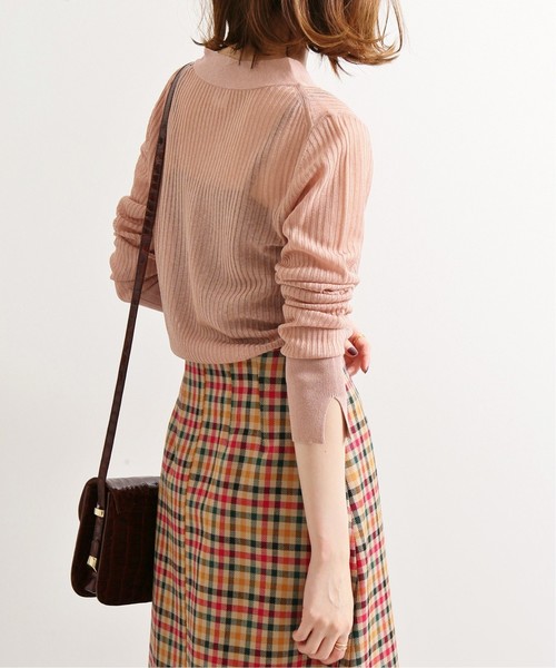 IENA LA BOUCLE(イエナラブークル)の「IENA LA BOUCLE Galaxy リブVネックカーディガン◆(カーディガン/ボレロ・レディース・ホワイト/ブラウン/ネイビー/ピンク・FREE)」の9枚目の写真