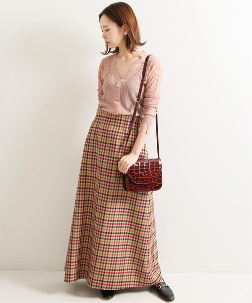 セール】IENA LA BOUCLE Galaxy リブVネックカーディガン  