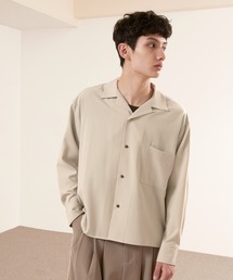 EMMA CLOTHES | ブライトポプリンリラックスオープンカラーシャツ Poplin Open Collar Shirt(シャツ/ブラウス)