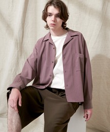 EMMA CLOTHES | ブライトポプリンリラックスオープンカラーシャツ Poplin Open Collar Shirt(シャツ/ブラウス)