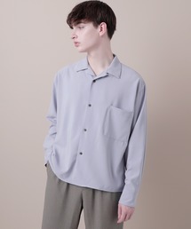 EMMA CLOTHES | ブライトポプリンリラックスオープンカラーシャツ Poplin Open Collar Shirt(シャツ/ブラウス)